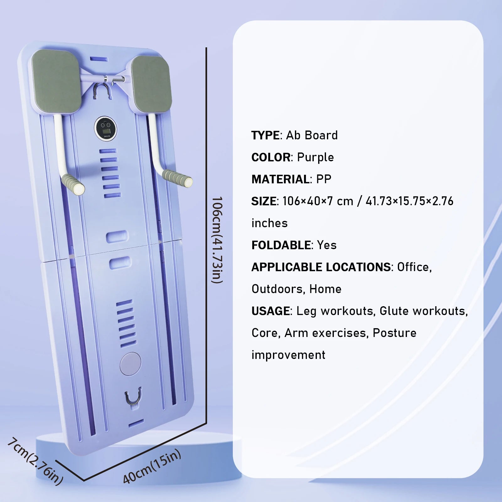 Adjustable Pilates Board – Home Core Trainer for Abs, Yoga & Push-Up Workouts