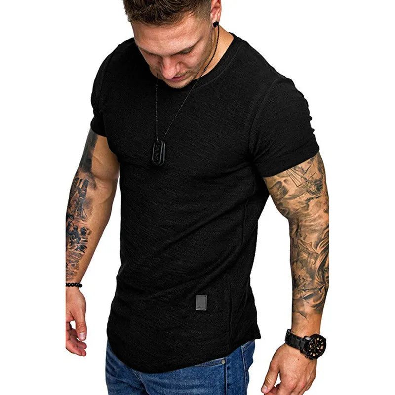 Men’s Summer Fitness T-Shirt – Casual O-Neck Short Sleeve Workout Top