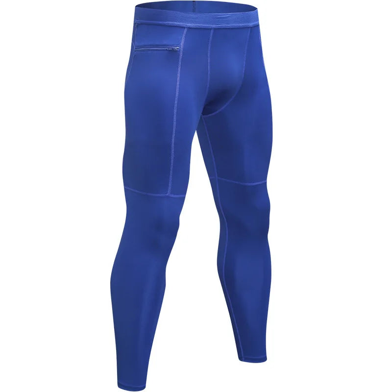 Men’s Compression Workout Pants – Slim Fit Gym Leggings with Pocket