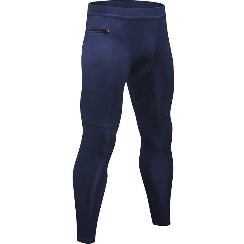 Men’s Compression Workout Pants – Slim Fit Gym Leggings with Pocket