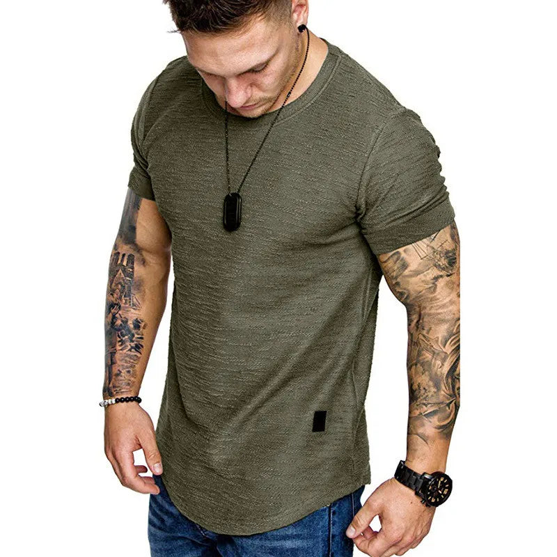 Men’s Summer Fitness T-Shirt – Casual O-Neck Short Sleeve Workout Top