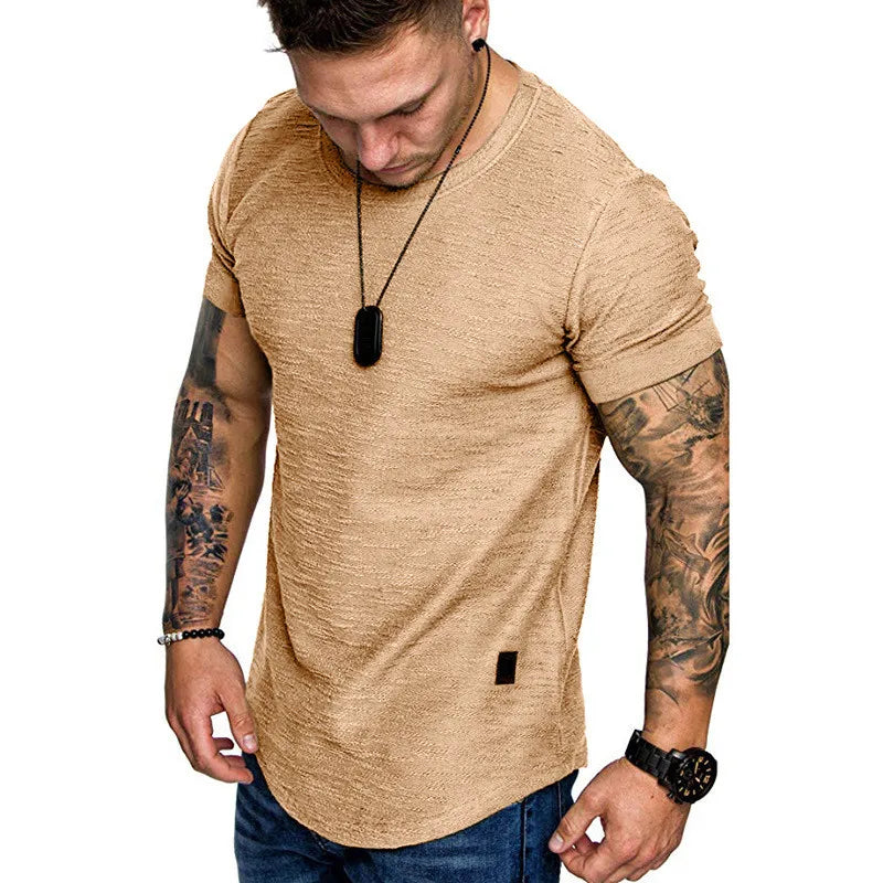 Men’s Summer Fitness T-Shirt – Casual O-Neck Short Sleeve Workout Top