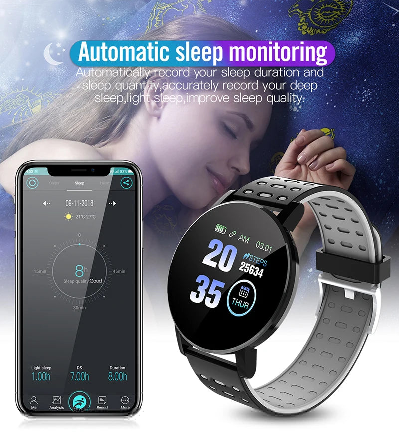1.44" Kids Smartwatch – Waterproof Fitness Tracker with Heart Rate Monitor