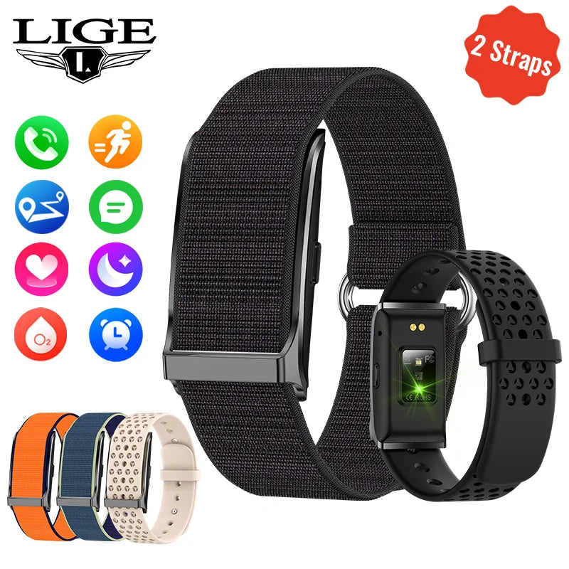 LIGE Smart Watch – Waterproof Fitness Tracker with Heart Rate & BP Monitor