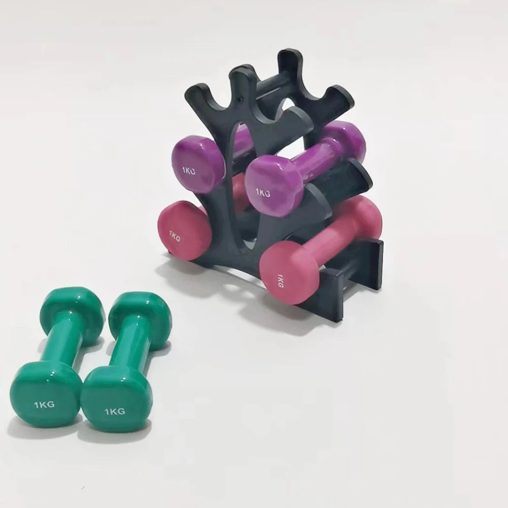 3-Tier Dumbbell Rack – Compact Weight Storage Organizer for Home Gym