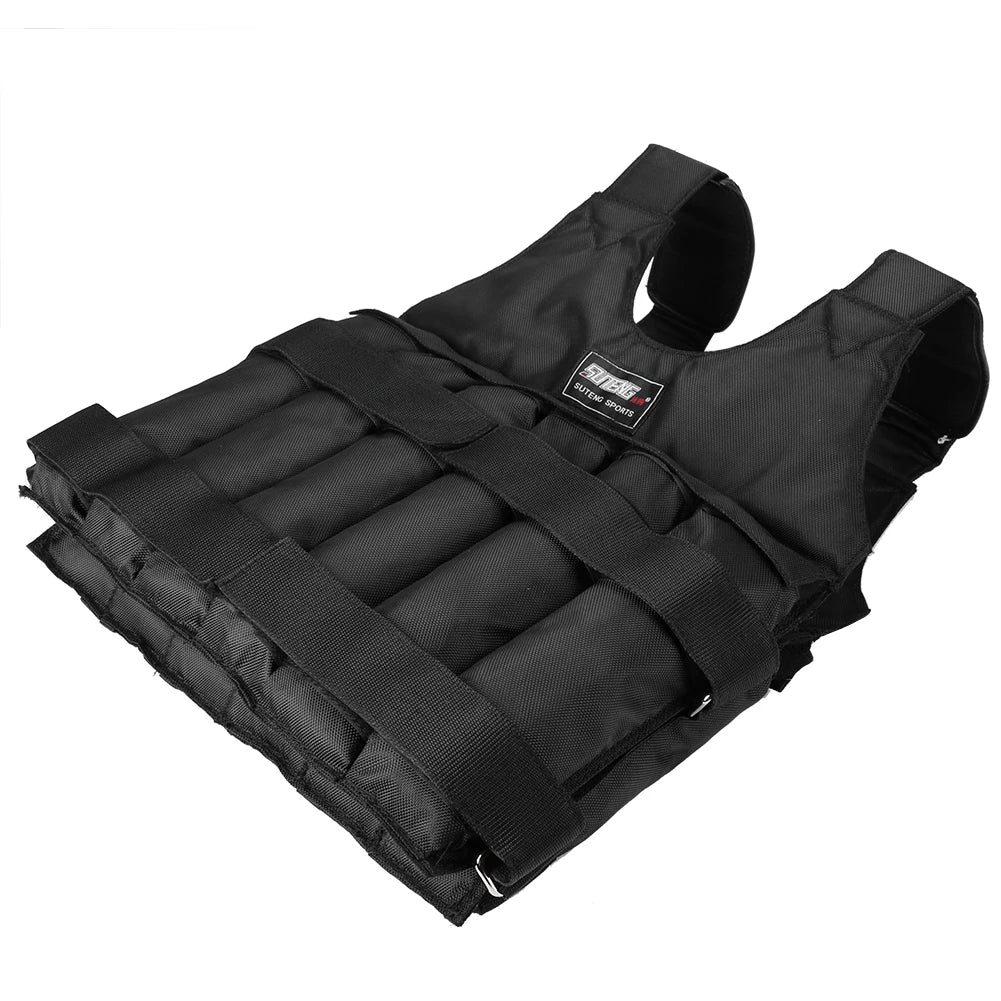 Adjustable Weighted Training Vest – 3/15/35KG Empty Fitness Jacket for Running & Workouts