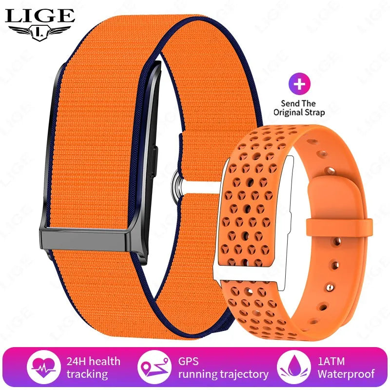 LIGE Smart Watch – Waterproof Fitness Tracker with Heart Rate & BP Monitor