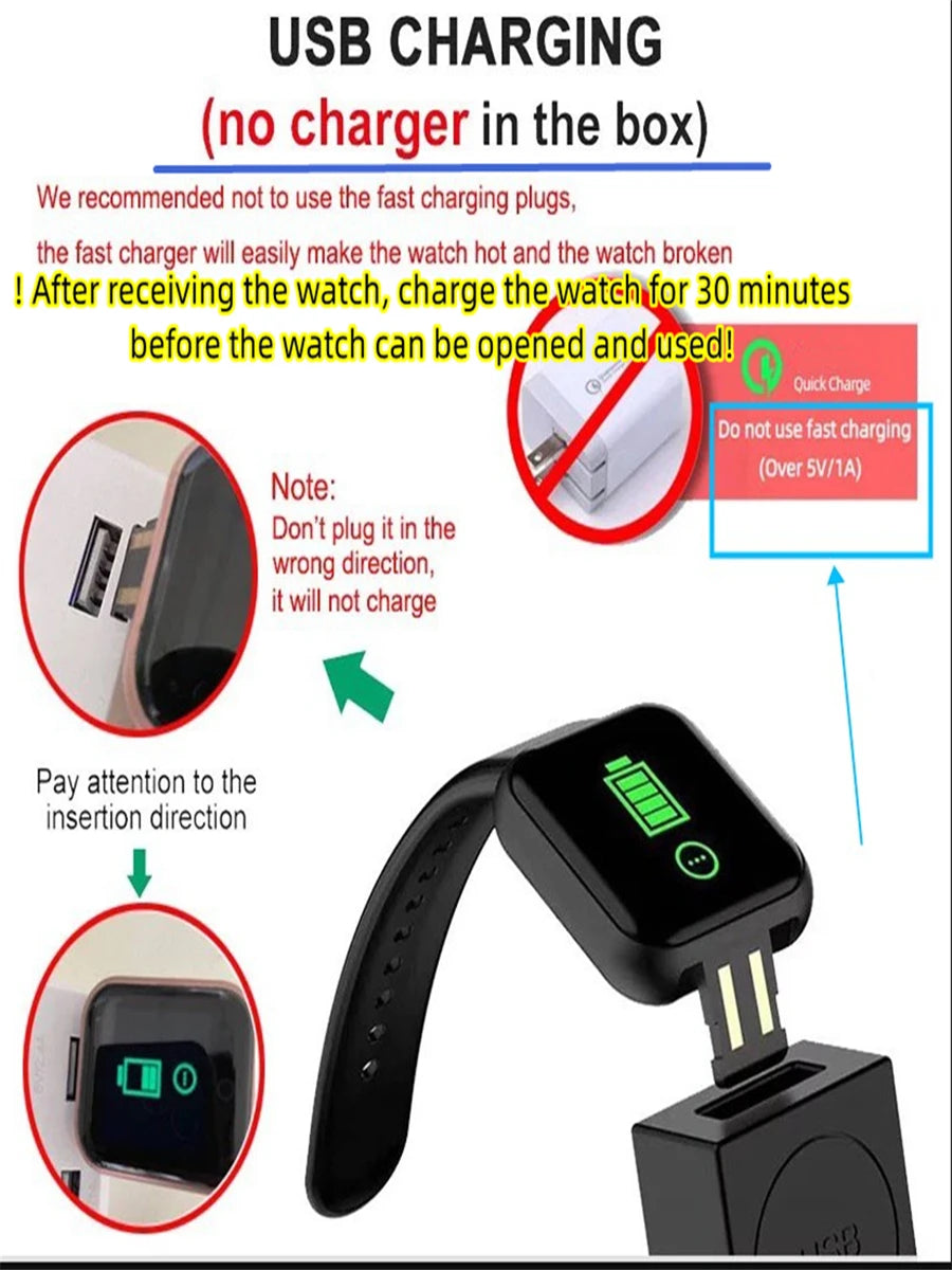 D13/116Plus Smartwatch – Multifunction Fitness Tracker for Men, Women & Kids