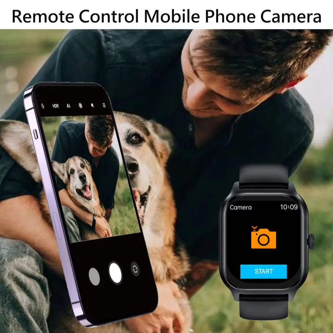Bluetooth Smartwatch for Men & Women – Fitness Tracker with Call, Music & Alerts