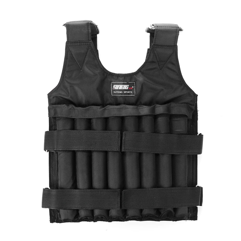 Adjustable Weighted Training Vest – 3/15/35KG Empty Fitness Jacket for Running & Workouts