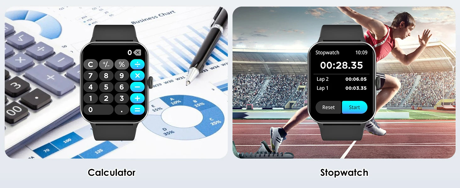 IOWODO 1.85″ Full‑Touch HD Smartwatch