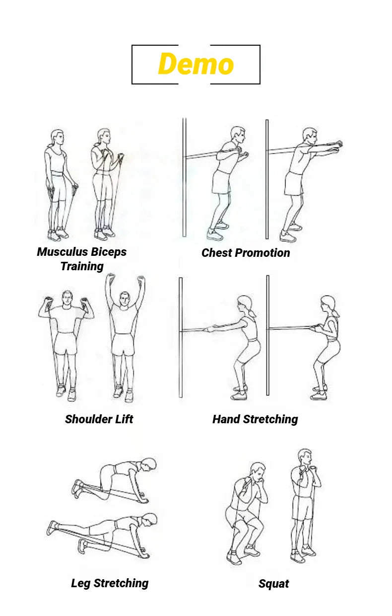 5-Level Resistance Bands with Handles – Home Workout Set