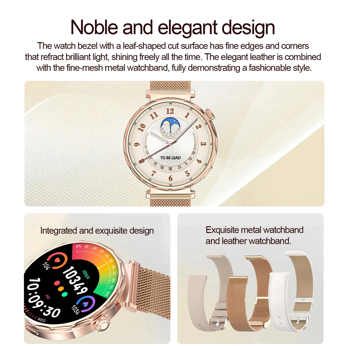 2025 Women’s Bluetooth Smartwatch – 1.6" HD Screen, Fitness & Health Tracker