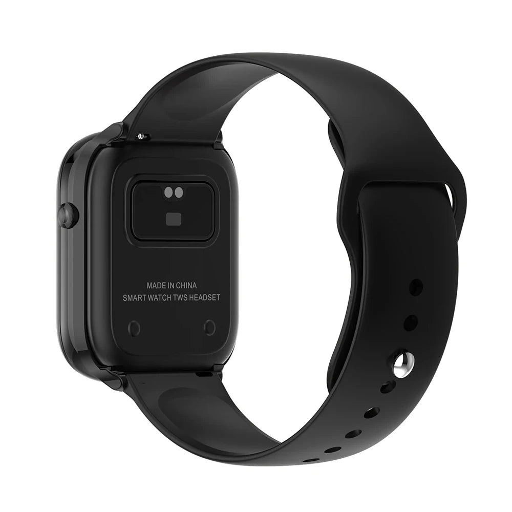 2-in-1 Smartwatch with Built-in Earphones – 1.8" Touchscreen Fitness & Heart Rate Monitor