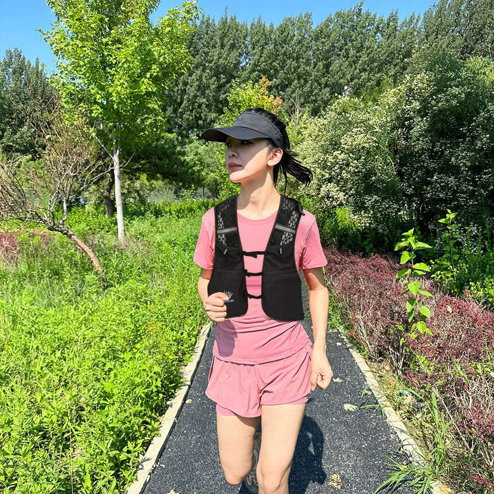 Lightweight Running & Cycling Vest Backpack – Breathable Nylon Storage Pack