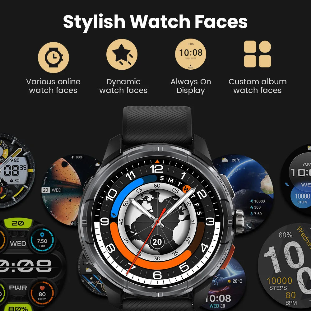 HAYLOU Solar Ultra GPS Smartwatch – 1.6" AMOLED, Bluetooth Calls, 5ATM