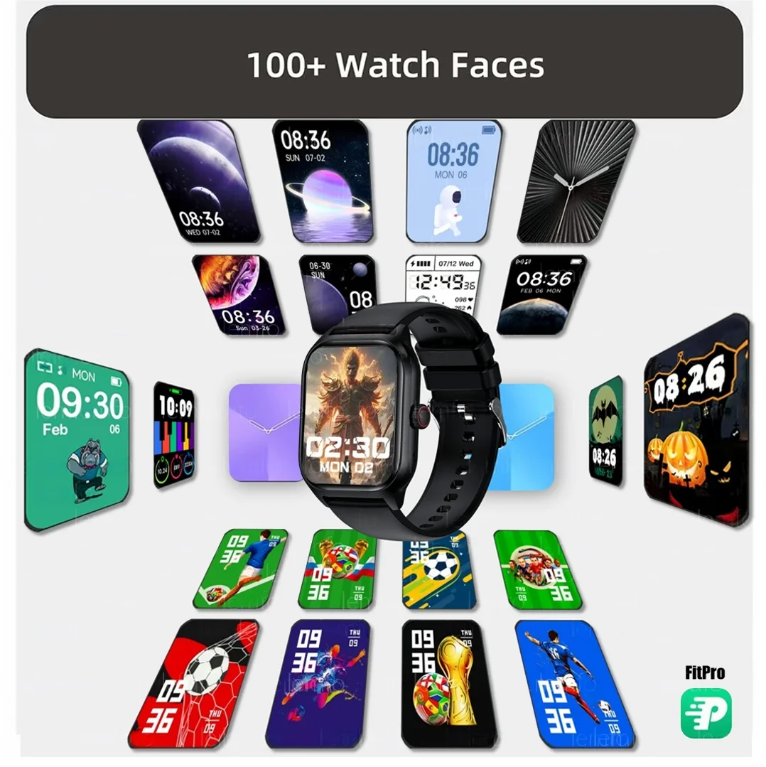 Bluetooth Smartwatch for Men & Women – Fitness Tracker with Call, Music & Alerts