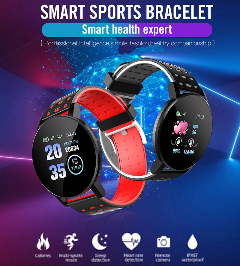 1.44" Kids Smartwatch – Waterproof Fitness Tracker with Heart Rate Monitor