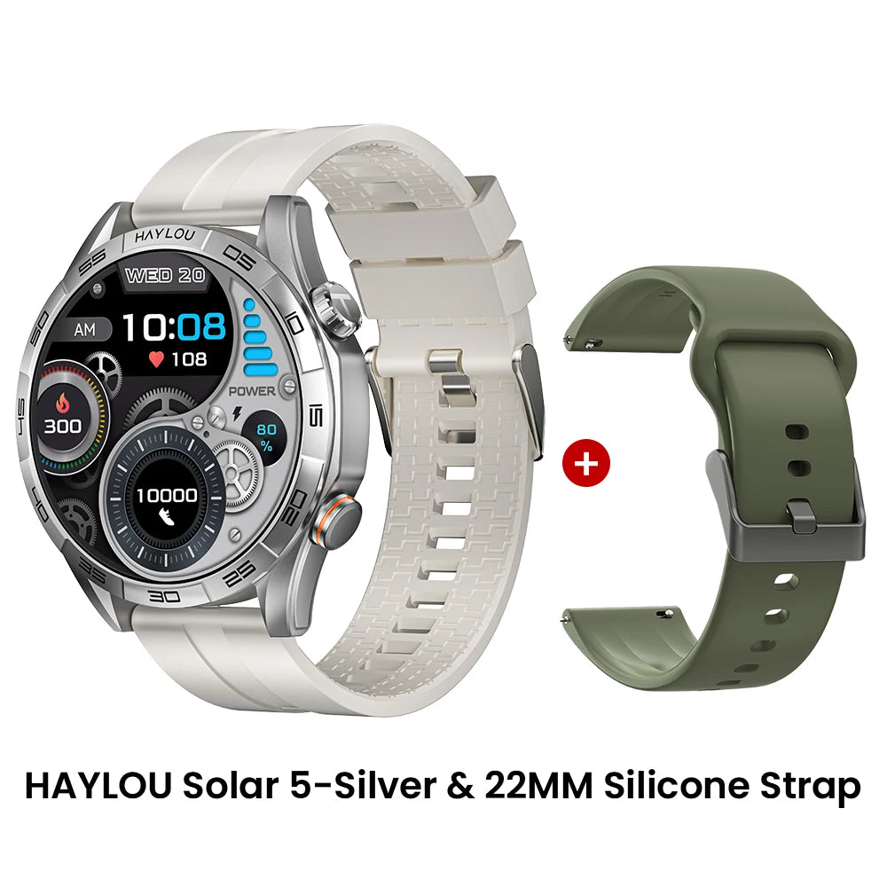 HAYLOU Solar 5 Smartwatch – 1.58" AMOLED, Voice Call, 24H Health & Sports Tracking