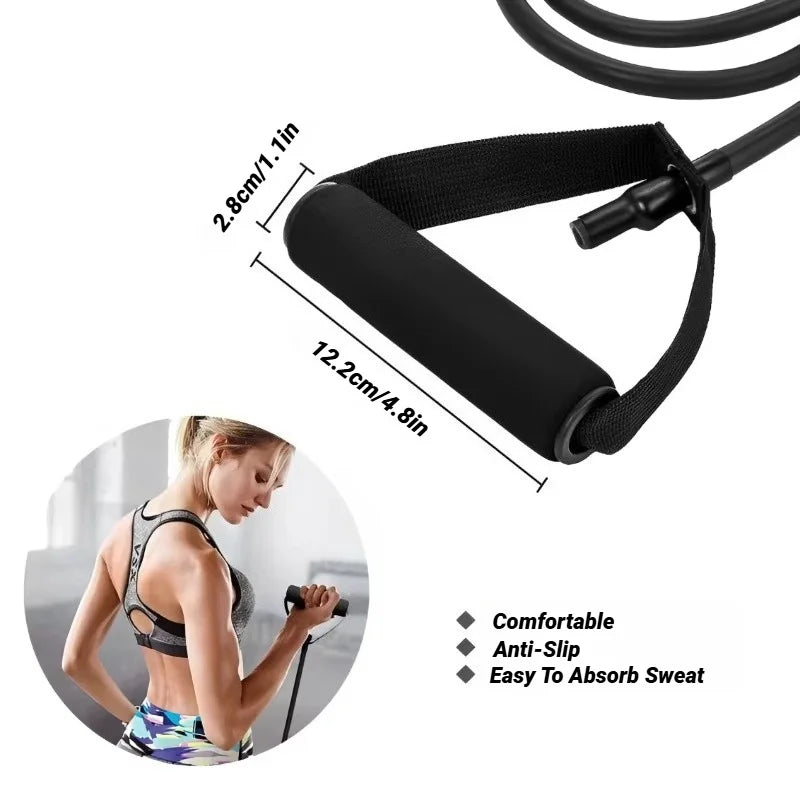 5-Level Resistance Bands with Handles – Home Workout Set