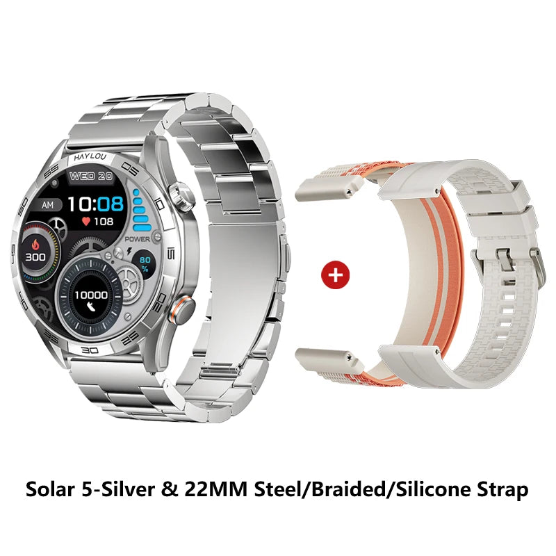 HAYLOU Solar 5 Smartwatch – 1.58" AMOLED, Voice Call, 24H Health & Sports Tracking