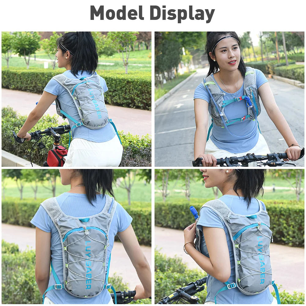 Ultra-Light Hydration Backpack – 1.5L Water Bladder + 500ML Bottle for Outdoor Sports