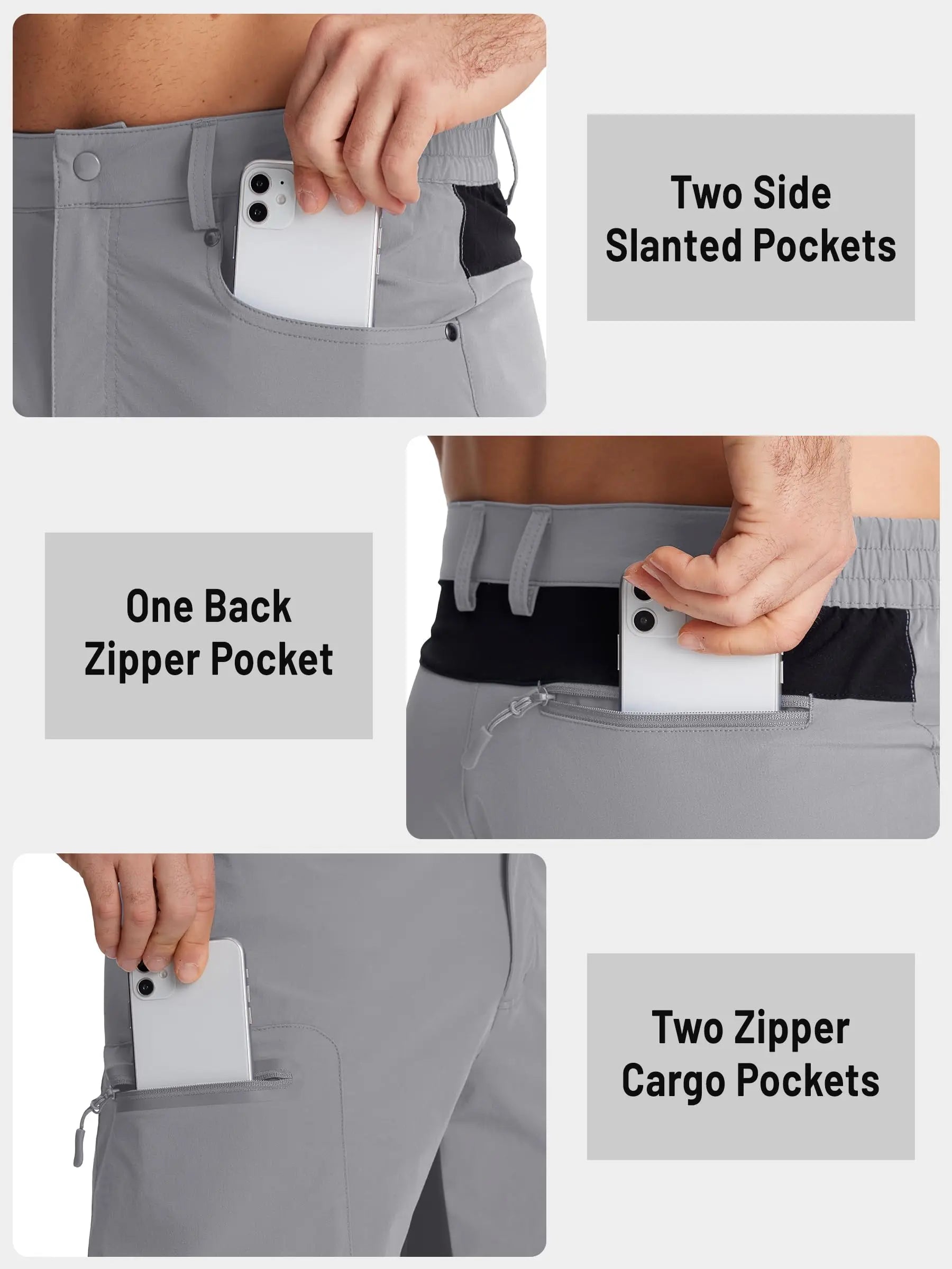 TACVASEN Men’s Quick-Dry Cargo Shorts – Lightweight, Waterproof Outdoor Work Shorts