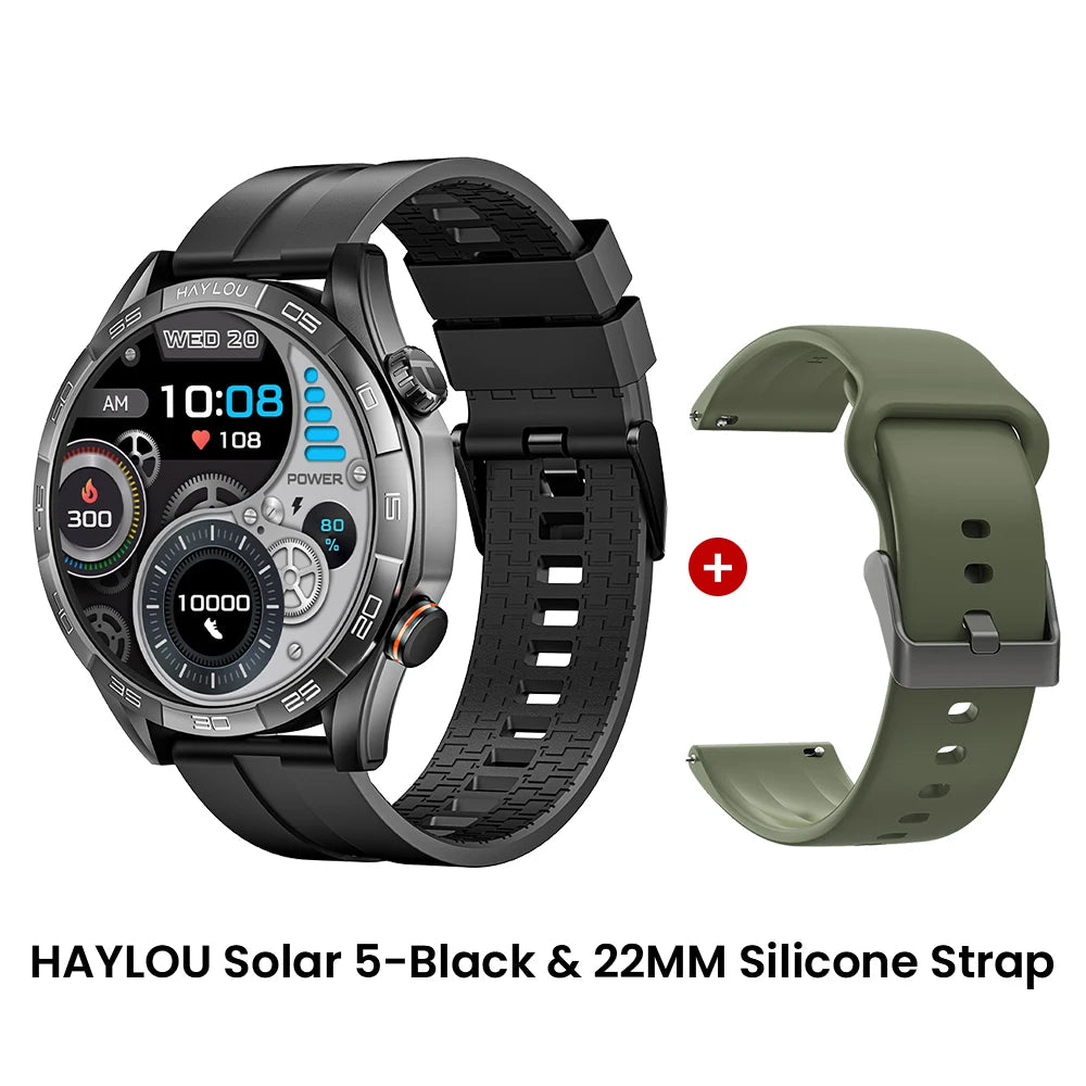 HAYLOU Solar 5 Smartwatch – 1.58" AMOLED, Voice Call, 24H Health & Sports Tracking