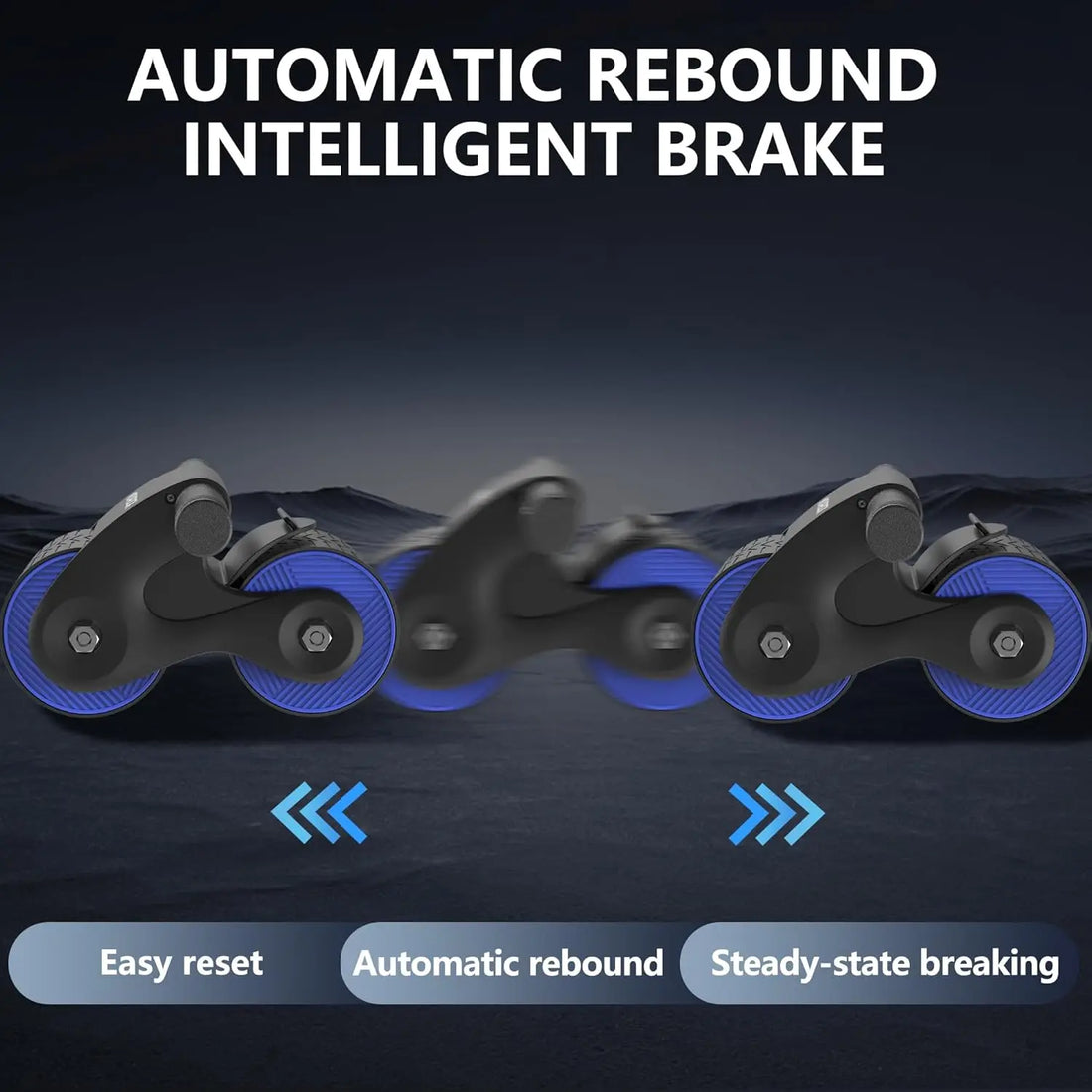 Ab Roller Wheel with Auto Rebound – Core Trainer with Knee Pad for Home Fitness