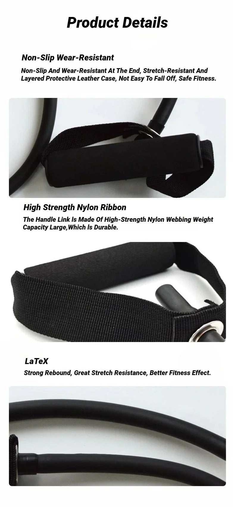 5-Level Resistance Bands with Handles – Home Workout Set