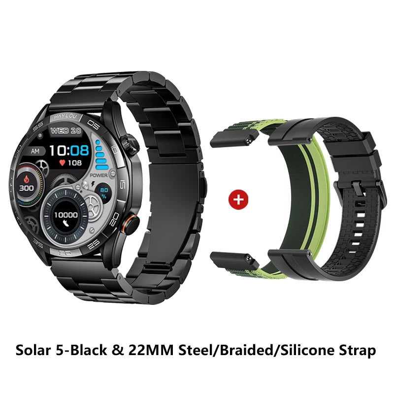 HAYLOU Solar 5 Smartwatch – 1.58" AMOLED, Voice Call, 24H Health & Sports Tracking