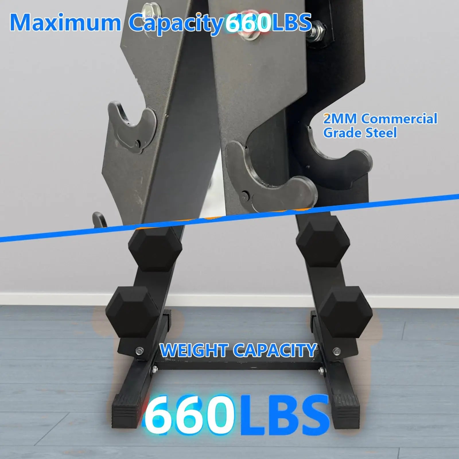 Steel A-Frame Dumbbell Rack Stand