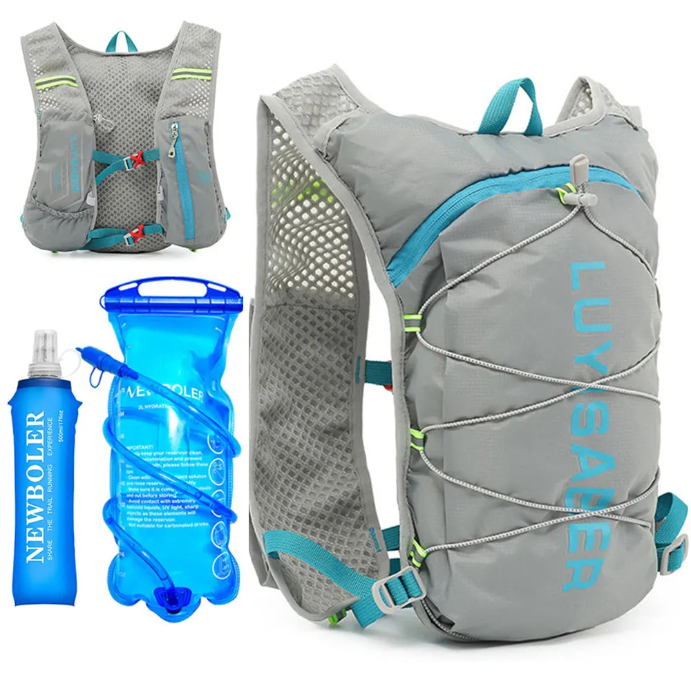 Ultra-Light Hydration Backpack – 1.5L Water Bladder + 500ML Bottle for Outdoor Sports