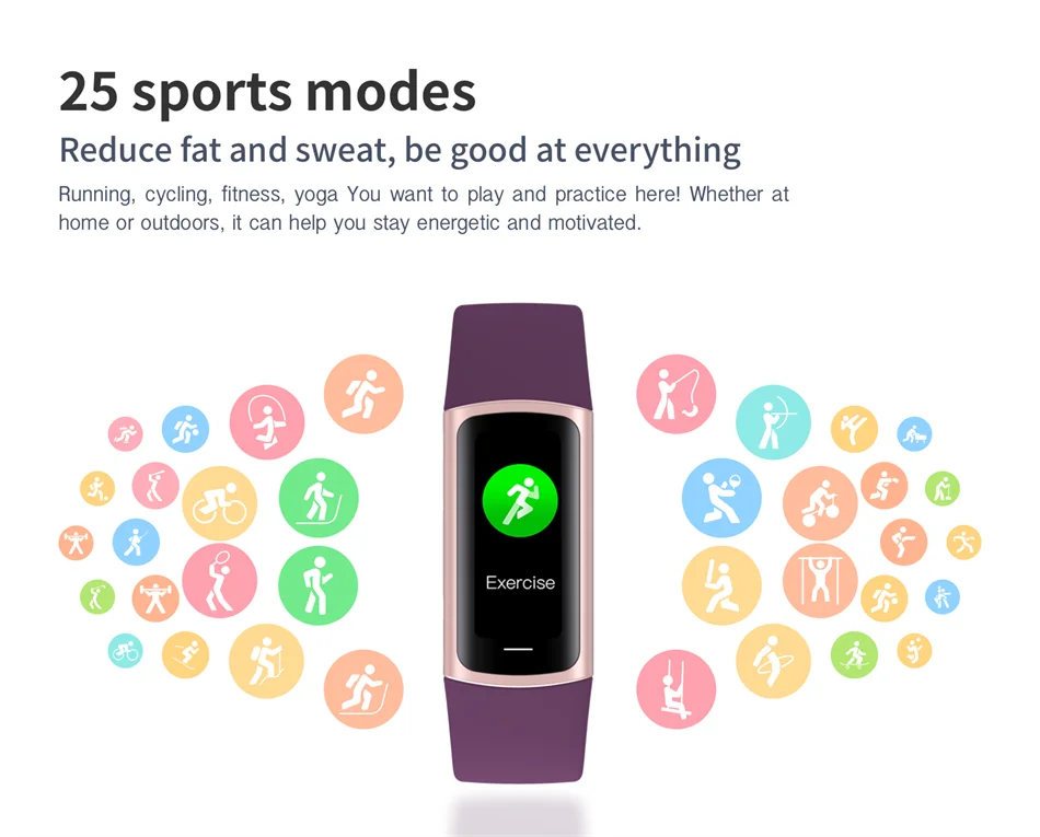 2024 Sport Smart Bracelet – Waterproof Fitness Tracker