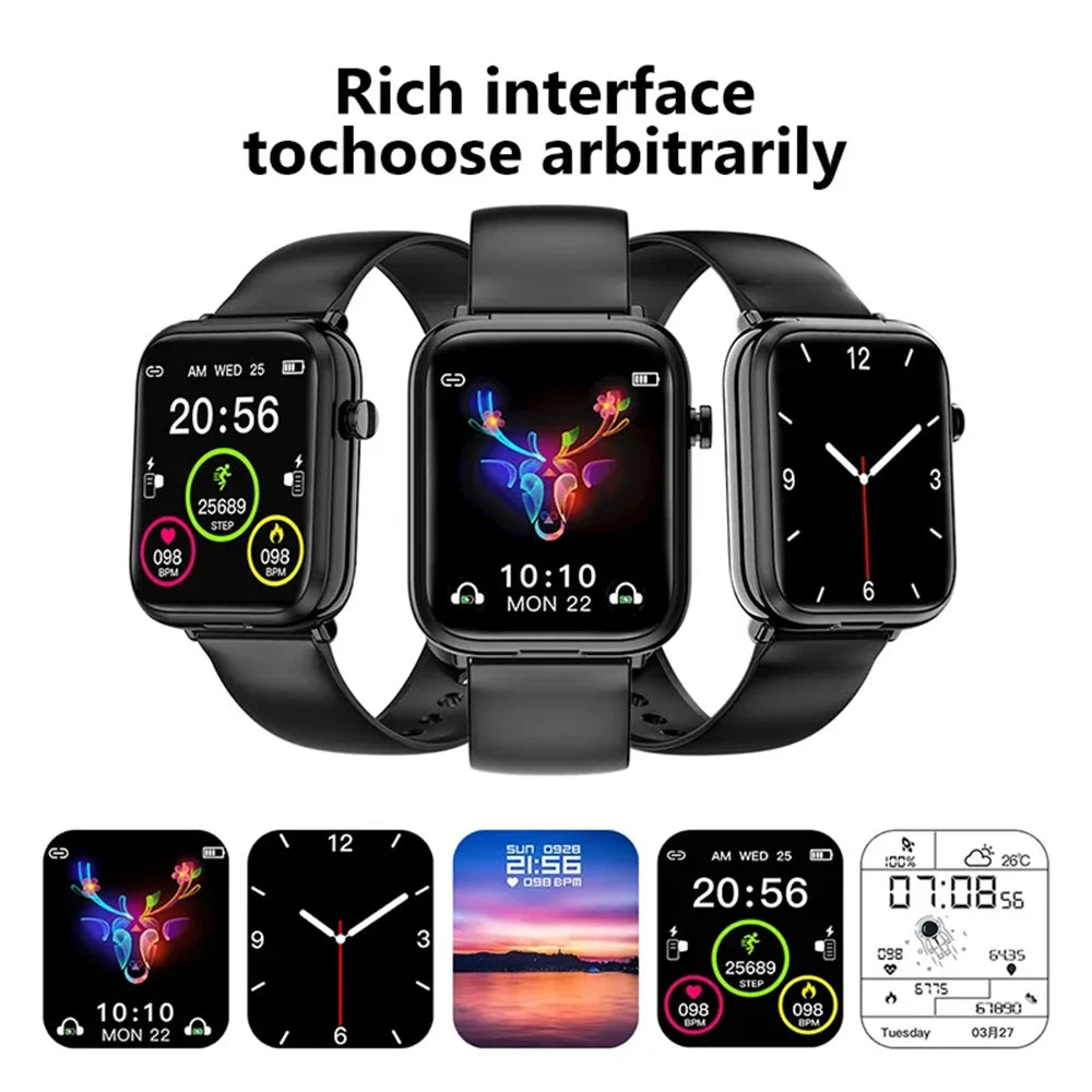 2-in-1 Smartwatch with Built-in Earphones – 1.8" Touchscreen Fitness & Heart Rate Monitor
