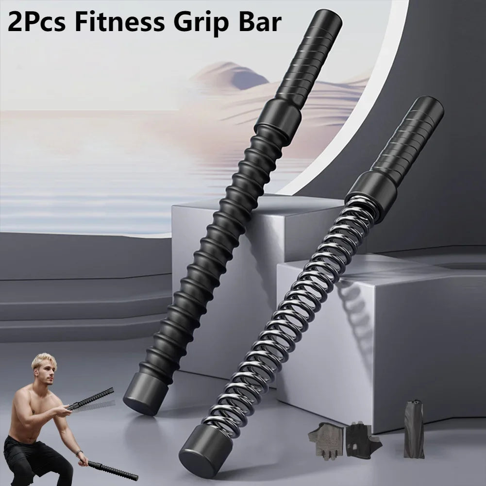 2pcs Fitness Battle Ropes – Elastic Spring Strength & Conditioning Training