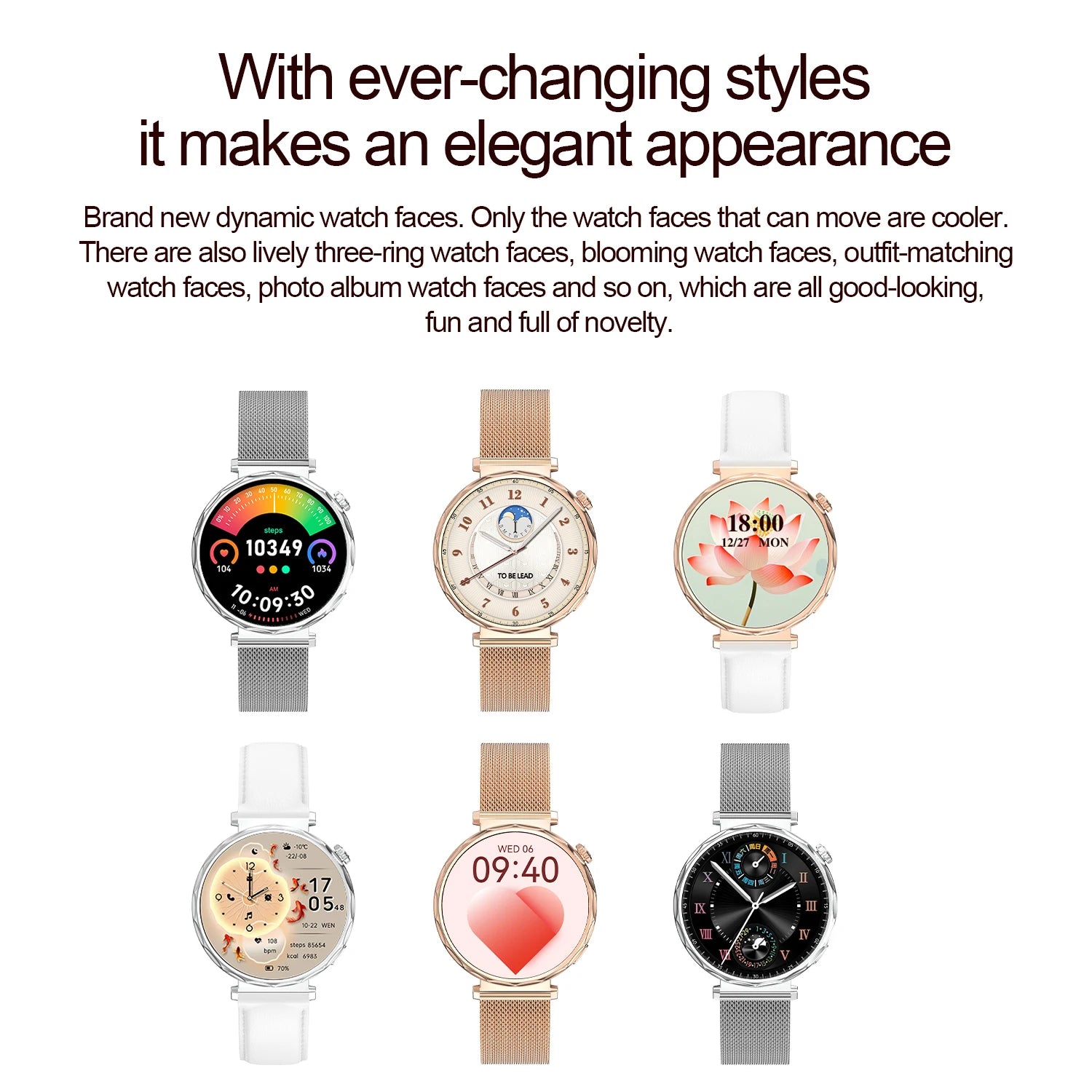 2025 Women’s Bluetooth Smartwatch – 1.6" HD Screen, Fitness & Health Tracker