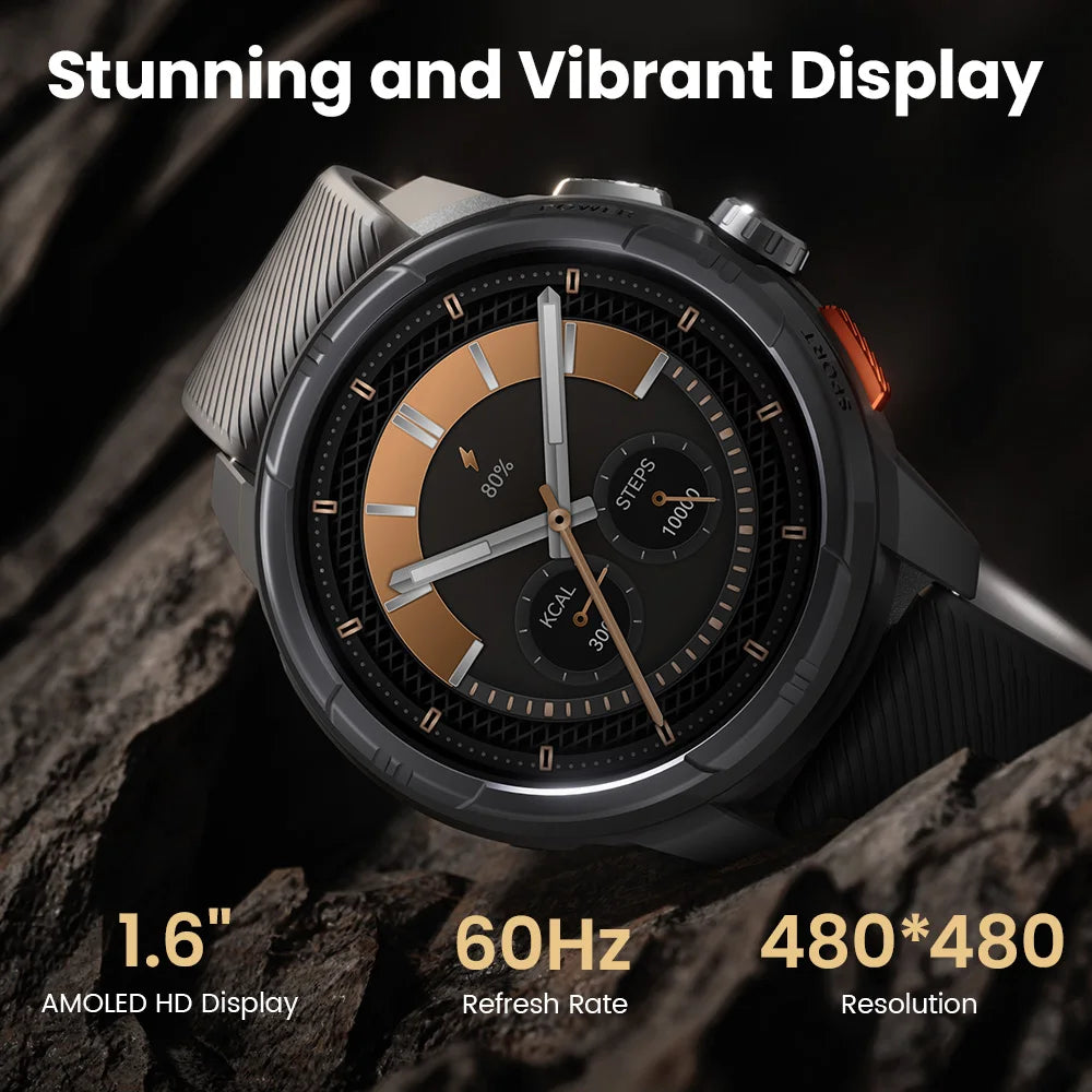 HAYLOU Solar Ultra GPS Smartwatch – 1.6" AMOLED, Bluetooth Calls, 5ATM