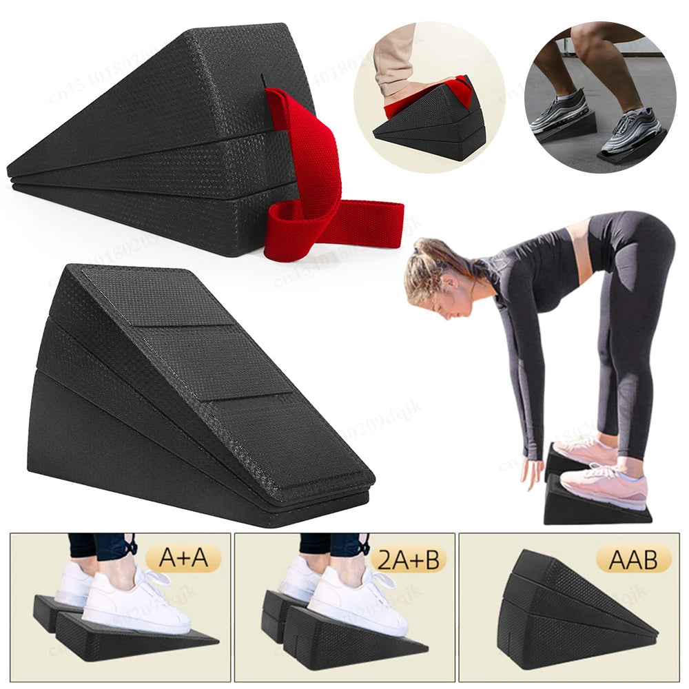 3pcs Yoga Wedge Set – Adjustable Stretch & Squat Blocks for Fitness & Gym