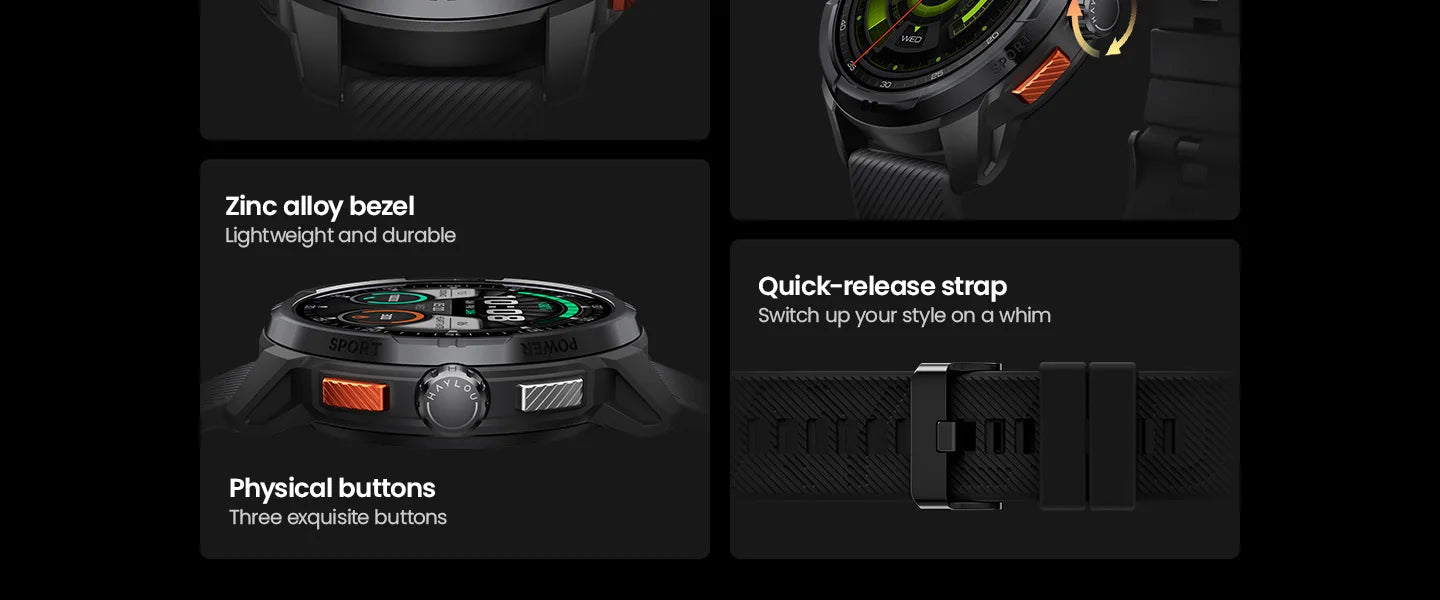 HAYLOU Solar Ultra GPS Smartwatch – 1.6" AMOLED, Bluetooth Calls, 5ATM