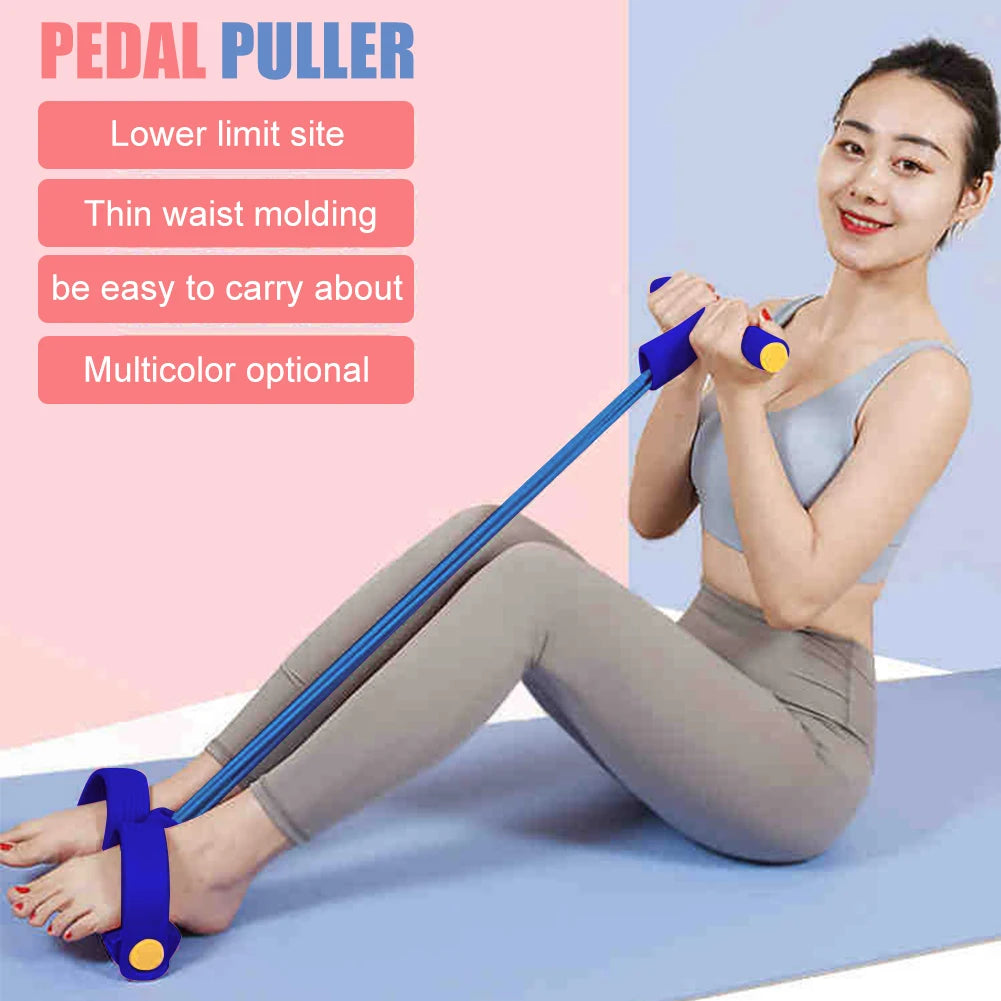 Pedal Resistance Band – Sit-Up & Slimming Pulling Rope for Home Fitness
