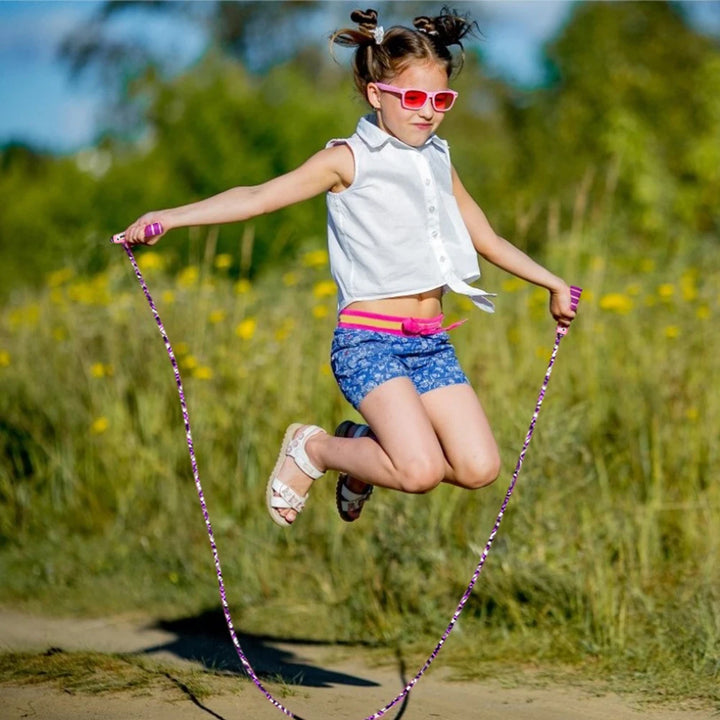 Adjustable Kids Jump Rope – Cotton Rope with Cartoon Wooden Handles