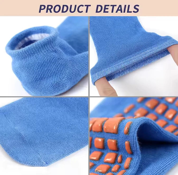 4 Pairs Women’s Cotton Yoga Socks – Non-Slip, Breathable Pilates & Fitness Ankle Socks