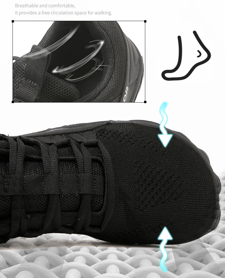 Barefoot Outdoor Hiking Shoes – Wide Fit Plus Size Shoes for Couples & Fitness