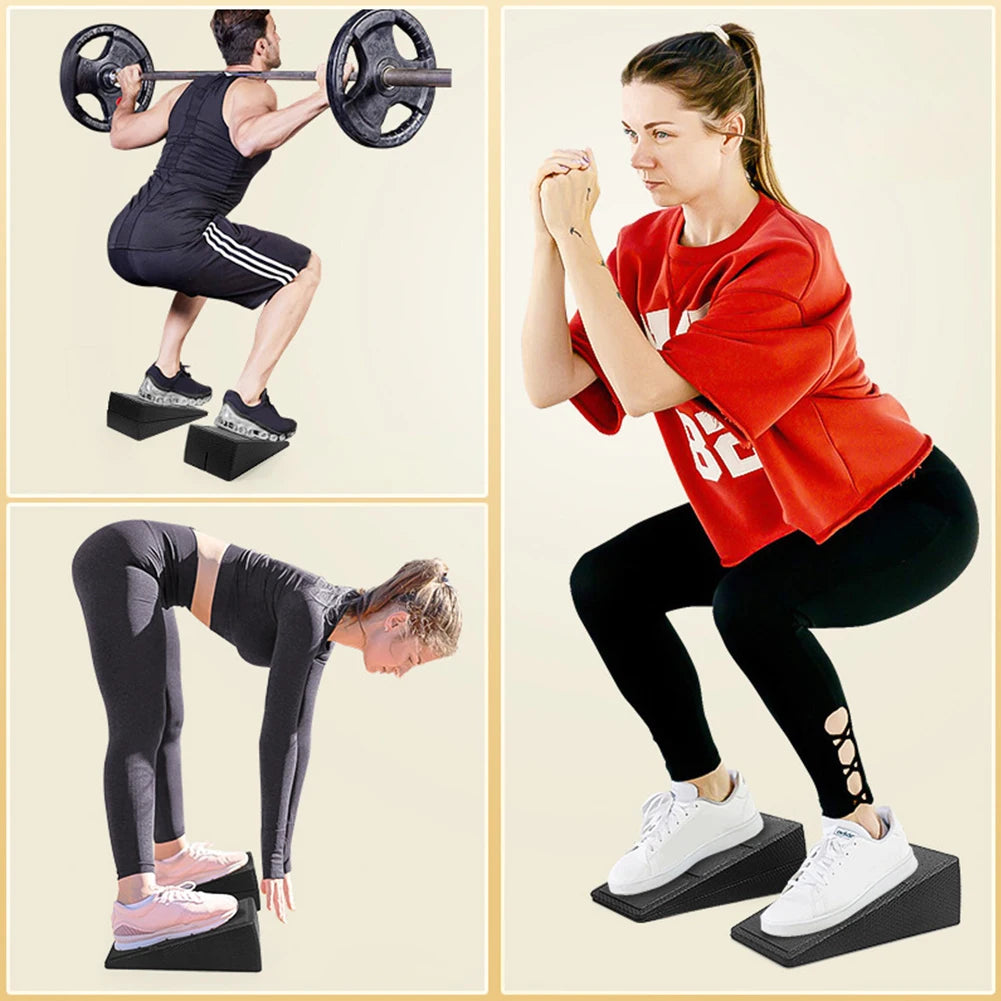 3pcs Yoga Wedge Set – Adjustable Stretch & Squat Blocks for Fitness & Gym