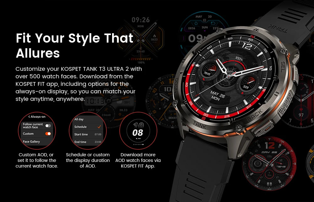 KOSPET TANK T3 Ultra 2 GPS Smartwatch