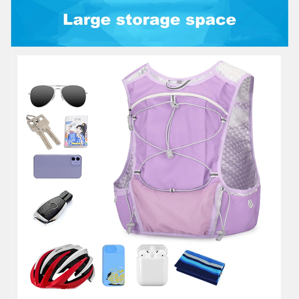 Lightweight Running & Cycling Vest Backpack – Breathable Nylon Storage Pack