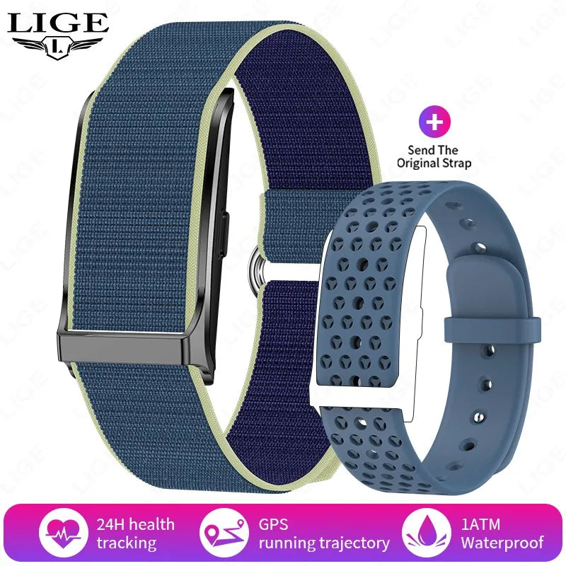 LIGE Smart Watch – Waterproof Fitness Tracker with Heart Rate & BP Monitor
