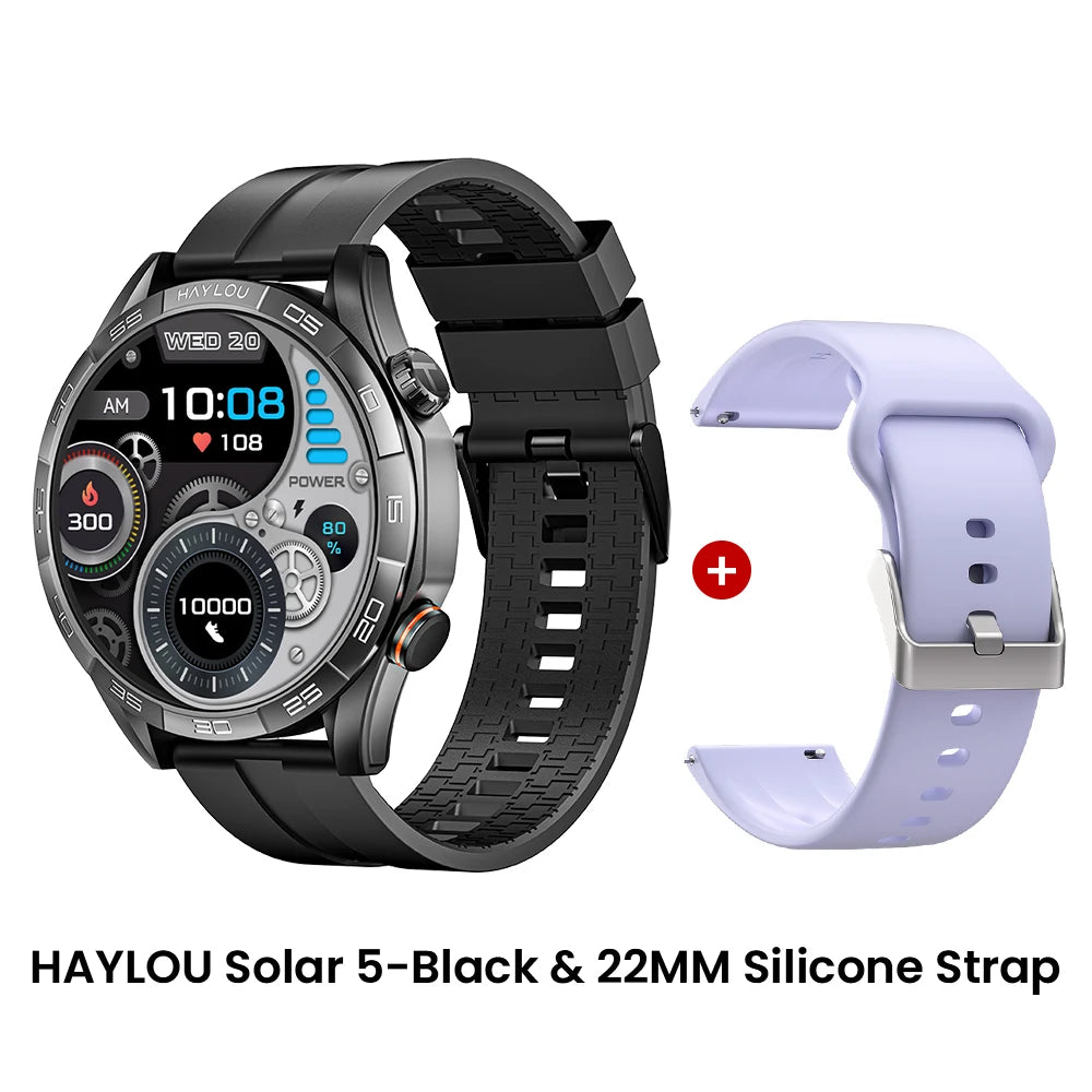 HAYLOU Solar 5 Smartwatch – 1.58" AMOLED, Voice Call, 24H Health & Sports Tracking