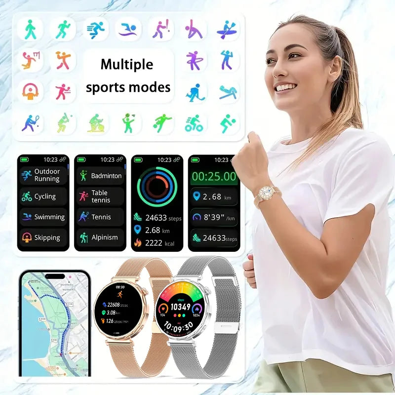 2025 Women’s Bluetooth Smartwatch – 1.6" HD Screen, Fitness & Health Tracker